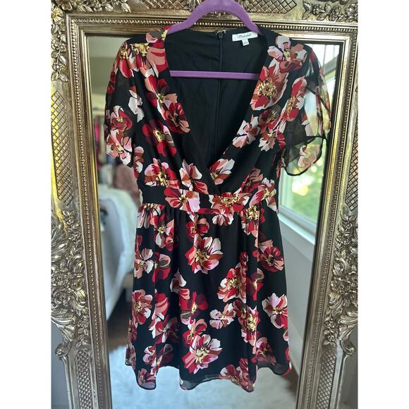 Madewell Tulip-Sleeve Mini Dress in French Rose Size 4 - Picture 5 of 7